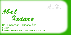 abel hadaro business card