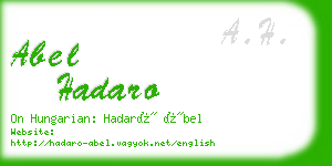 abel hadaro business card